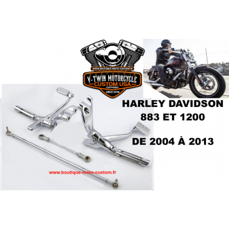 Chrome forward control kit for Harley...