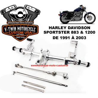 Chrome forward control kit for Harley...