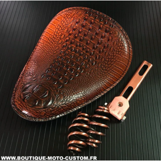 KIT SELLE SOLO BOBBER MARRON CROCO