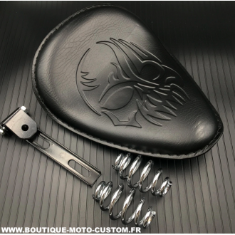 BLACK SKULL SOLO BOBBER SEAT KIT