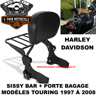 SISSY BAR DÉTACHABLE NOIR HARLEY...