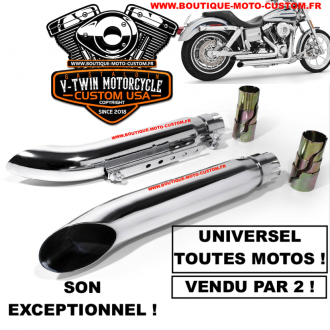 UNIVERSAL CHROME TURN OUT EXHAUST FOR...