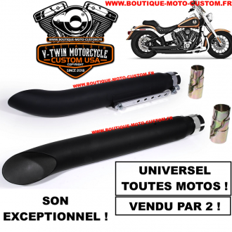 UNIVERSAL BLACK TURN OUT MUFFLER FOR...