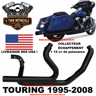 COLLECTEUR ÉCHAPPEMENT NOIR HARLEY...