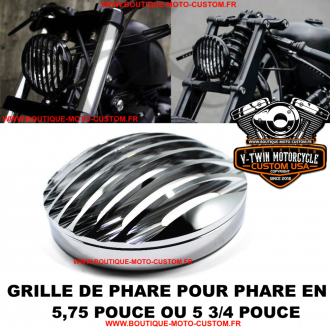 Grille de phare Chrome 5,75 pouce...