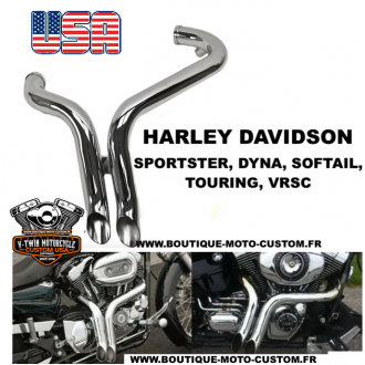 Ligne échappement Inox Chrome Harley...