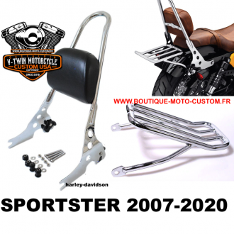 Chrome Clips Sissy Bar + luggage rack...