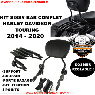 Black Detachable sissy bar / Harley...