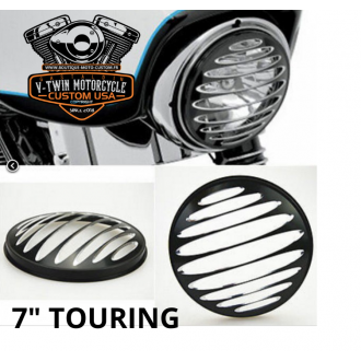 Grille de phare Noir 7" pouce Harley...