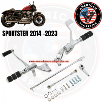 Chrome forward control kit for Harley...