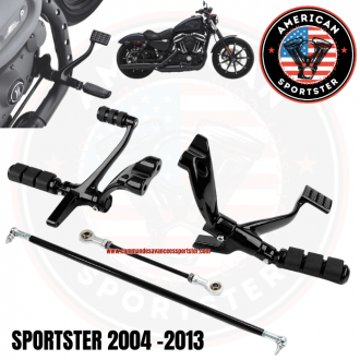 Black forward control kit for Harley...