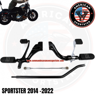 Black forward control kit for Harley...