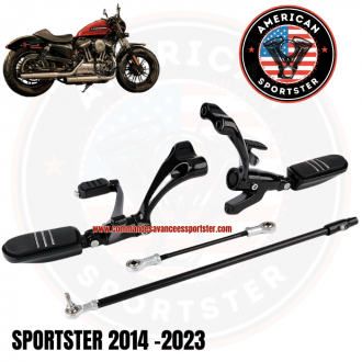 Black forward control kit for Harley...