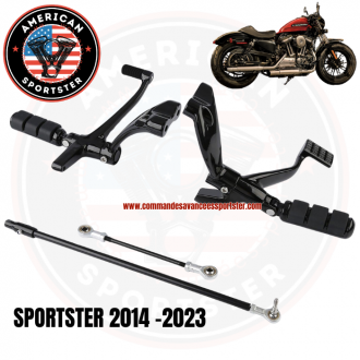 Black forward control kit for Harley...